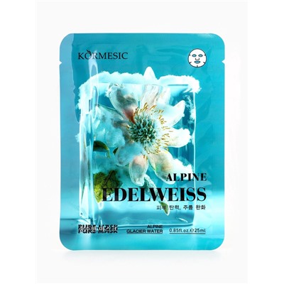 Маска тканевая для лица KORMESIC «Альпийский эдельвейс», увлажняющая, 25 мл