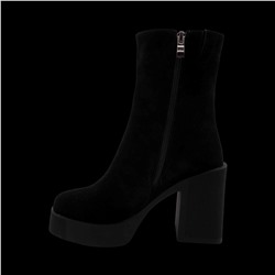 Ботинки из натуральной кожи на меху РА 20-2 черные