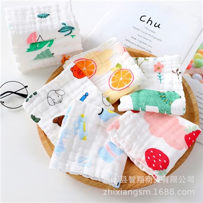 Scarf, children's towel for baby, cotton gauze eating bib, handkerchief