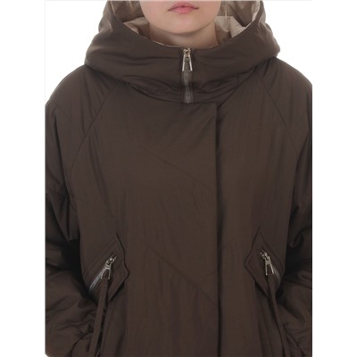 8008 BROWN Куртка демисезонная женская (100 гр. холлофайбер)