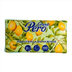 Полотенце бумажные Grand Pero 2сл., 100л, цв. белый