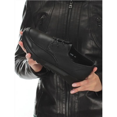 03-5308 BLACK Полуботинки женские (натуральная кожа)