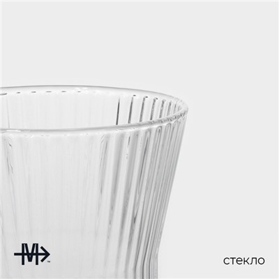 Стакан Magistro «Грани», 320 мл, 8.5×11 см, боросиликатное стекло, прозрачный