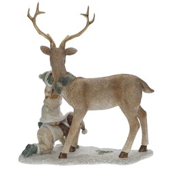 GAEM Фигурка декоративная "Олень и дети", L20 W9 H23 см
