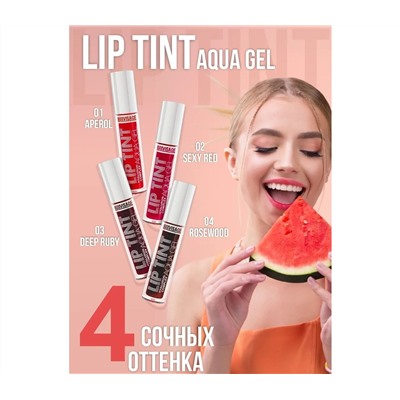 Тинт для губ "LIP TINT AQUA GEL" тон: 03, deep ruby (10325455)
