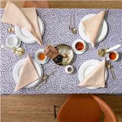 Скатерть из хлопка фиолетово-серого цвета с рисунком Спелая смородина, Scandinavian touch, 180х260см