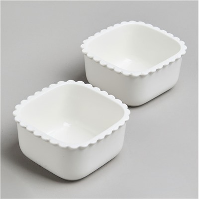 НАБОР ИКОРНИЦ LEFARD "PEARL" С КРЫШКАМИ 2 ШТ. КВАДРАТ. 10*5,5 СМ 200 МЛ