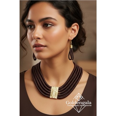 Набор бижутерии колье трансформер и серьги П5/007