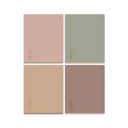 Тетрадь 48л., А5, клетка Greenwich Line "Natural tone", "cофт-тач" ламинация, 70г/м2