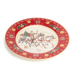 ТАРЕЛКА ОБЕДЕННАЯ LEFARD "ТРОЙКА" 20,5 СМ КРАСНАЯ (КОР=18ШТ.)