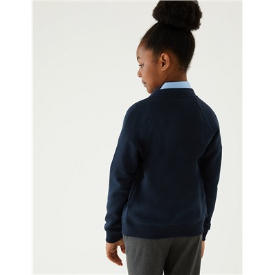 Girls' Cotton Regular Fit School Cardigan (2-16 Yrs)