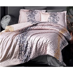 2 сп. Евро Комплект Постельного Белья Cotton Saten Leona Gold - Altınbaşak