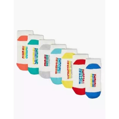 7 Pack Cotton with Lycra® Trainer Liner Socks