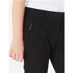 Girls' Slim Leg Regular Fit School Trousers (2-18 Yrs)