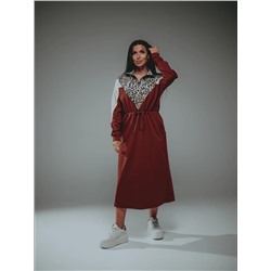 Платье Одри марсала Лт