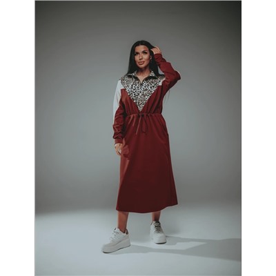 Платье Одри марсала Лт