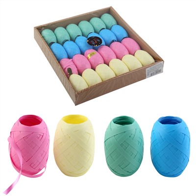 Лента декоративная 5мм 10м пастельный ассорти 4 вида КОКОС 242682/24/Китай