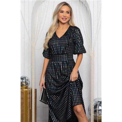 Платье праздничное Мадлен (черное) П14623-18М