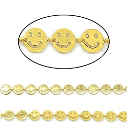 Цепочка для украшений, звено 8*8мм цв.золотистый, 50см