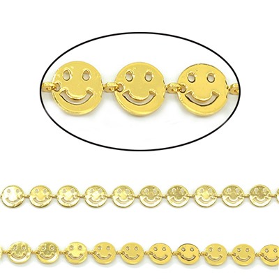 Цепочка для украшений, звено 8*8мм цв.золотистый, 50см