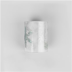 Фатин со снежинками, с голографией, 7.5 см, 9.1±0.5 м, 11±1 г/м², белый №33