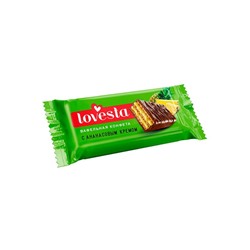 Вафельная конфета Lovesta с ананасовым кремом (коробка 1,5 кг)