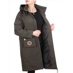 ZW-2306-C SWAMP COLOR Пальто демисезонное женское (100 гр. синтепон) BLACK LEOPARD