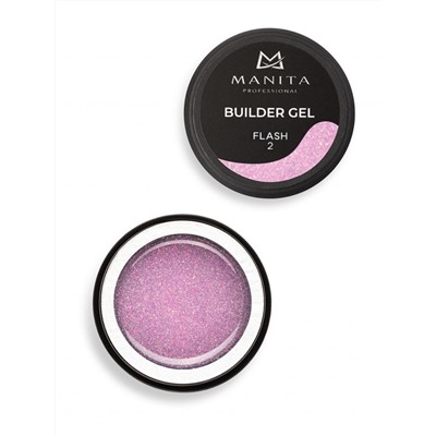 Manita Professional Гель моделирующий для ногтей с хлопьями юки / Builder Gel Flash №02, 15 мл