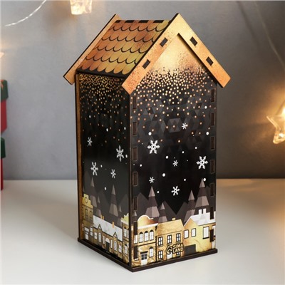 Чайный домик новогодний «Чёрное золото», 20×10.5×9.5 см