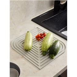 Коврик для сушки посуды Dry Flex, 34,5х31,5 см, графит