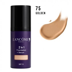 Тональный крем Lаncоме 2 in 1 Foundation + Serum SPF 15 30 ml #75 Golden