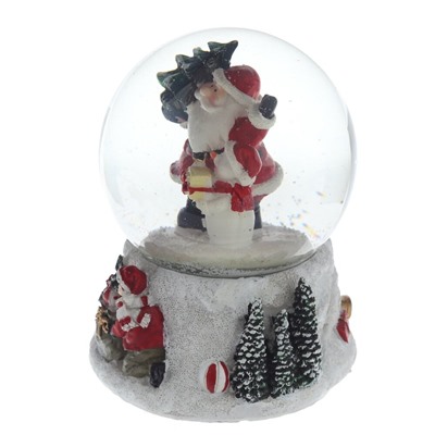 GAEM Фигурка декоративная "Дед Мороз" в стекл шаре (свет, муз, вьюга, 3хAAA), L12 W11 H14 см