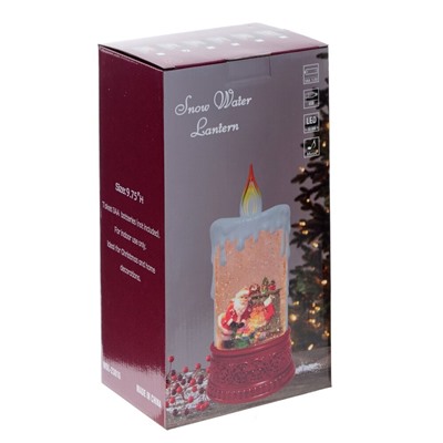 GAEM Изделие декоративное "Свеча" (подсвет, муз, вьюга, 3хААА н/п +USB), L12,5 W8 H25 см