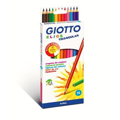 Карандаши 12цв утолщенные полимерные GIOTTO ELIOS GIANT 221500/48/Италия Подробнее
