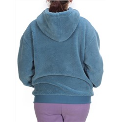 110 BLUE Худи женское Тедди на флисе