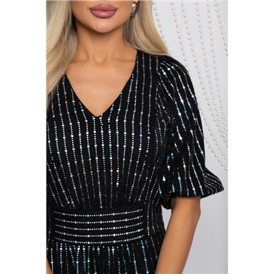 Платье праздничное Мадлен (черное) П14623-18М