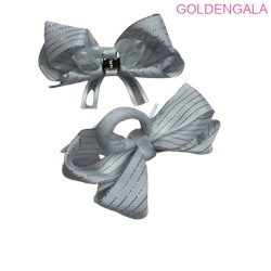 Резинка-бант белый Корея 2 шт диаметр 9 см Арт 8