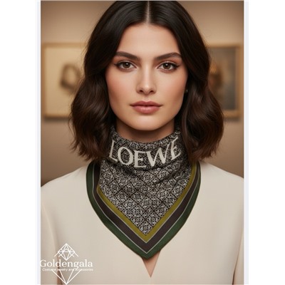 Косынка шелковая с принтом Арт 25183/014