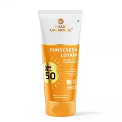 Солнцезащитный лосьон с Водяной лилией и Сандалом (100 мл), Sunscreen Lotion with Waterlily & Sandalwood SPF 50 PA+++, произв. Khadi Organique