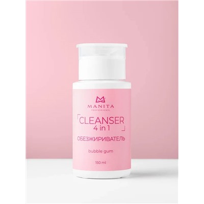 Manita Professional Обезжириватель для ногтей универсальный 4 в 1 / Bubble Gum, 150 мл