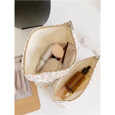 Fresh capacious cosmetic bag, handheld organizer bag, wallet, high-end