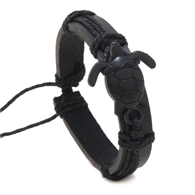 BS829-03 Кожаный браслет Черепаха, 1см
