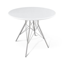 Стол SHT-TU2-1/80 МДФ
                        хром лак / белый