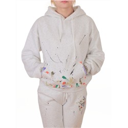 005 LT. GRAY Костюм спортивный зимний женский (95% хлопок, 5% полиэстер)