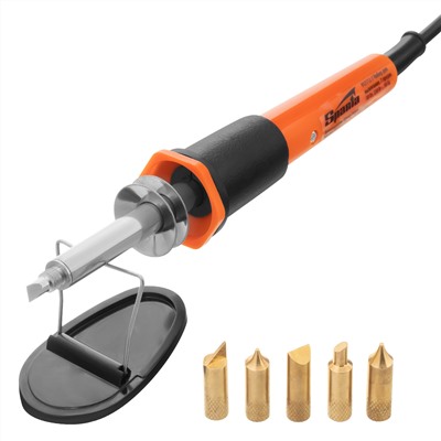 Набор для выжигания, 7 предметов: паяльник 30 Вт, подставка, жала сменные Sparta