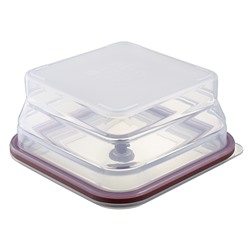 Контейнер для переноски и хранения силиконовый квадратный складной Silikobox, 1,2 л, темно-сливовый