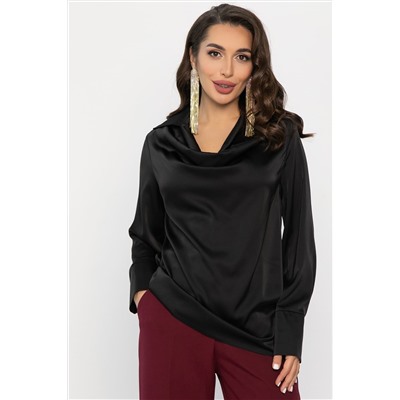 Блуза Шелковая сказка (черная) Б14379-33М