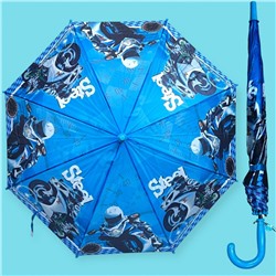 Зонт-трость для мальчика (Автомобили) полуавтомат Арт 003/1