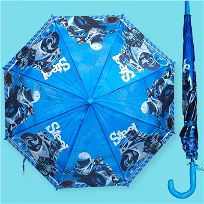 Зонт-трость для мальчика (Автомобили) полуавтомат Арт 003/1