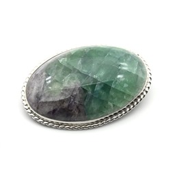 Брошь флюорит " Овал " 51*34мм.